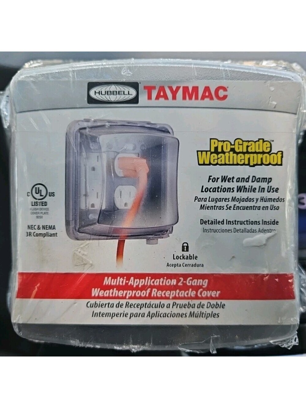 Taymac Mm2410c 2 Gangs -Gang Vertical Weatherproof Cover, ,Polycarbonate